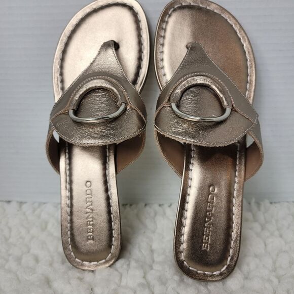 K. Jacques St Tropez Women's Size 6.5 Leather Cork Wedge heel Sandals - Picture 7 of 9